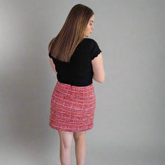 Marcs Red Tweed Skirt – Size AU 10