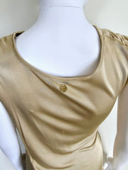 Versace Collection Authentic Gold JERSEY DONNA Drape Top