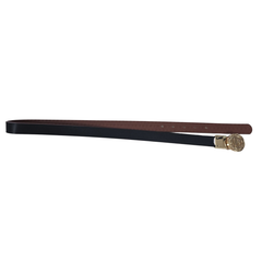 Donna Karan Reversible Leather Belt – Black & Brown | Gold Logo Buckle (90cm)