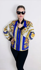 Versace lightweight jacket with Barocco print and Medusa head.