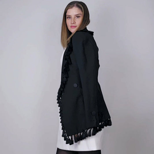 Elliatt Black Fringed Blazer 1080