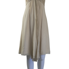 Third Millennium Silk Zari Draped Dress – Beige | NWT | AU 6