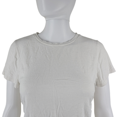 Antistar White Ruched Tee – Size AU 12 (Soft Sculpted Everyday Essential)