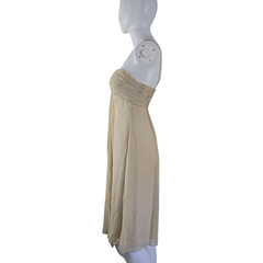 Third Millennium Silk Zari Draped Dress – Beige | NWT | AU 6
