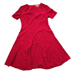 Diana Ferrari Red Midi Dress – Structured Fit & Flare (AU 10)