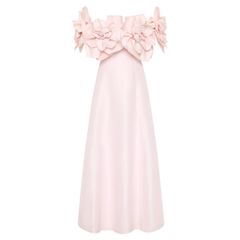 Aje Dress Etta Midi Dress Pastel Pink Flower Detail – Size AU 10