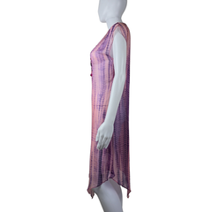 Lisa Ho Pink & Purple Silk-Blend Kaftan Dress – AU 6 (Resort Luxe Statement)