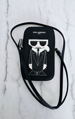 Karl Lagerfeld Maybelle Crossbody Phone Bag Purse Black