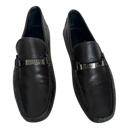 Mens Versace Leather Loafers 1210