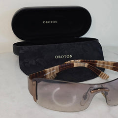 Oroton Copper and Brown 90s Sunglasses