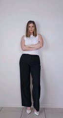 Veronika Maine Women Black Dress Pants