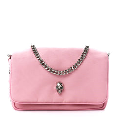 ALEXANDER MCQUEEN Nylon Skull Camera Crossbody Bag Pink