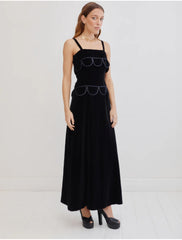 Jacqueline Lechat Vintage 70's Velvet Maxi Dress