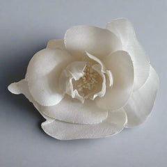 AUTHENTIC VINTAGE CHANEL CAMELLIA SILK FLOWER BROOCH