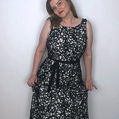 Phase Eight Black and Beige Dress