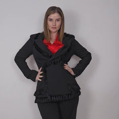 Elliatt Black Fringed Blazer