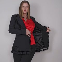 Elliatt Black Fringed Blazer