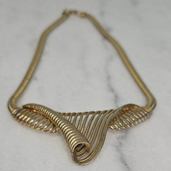 Vintage Gold Necklace: 80s Glamour