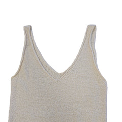 White knitted tank top on a light background