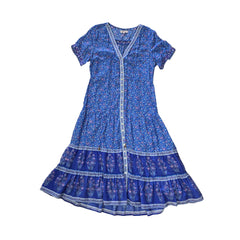 Blue floral dress on a light background