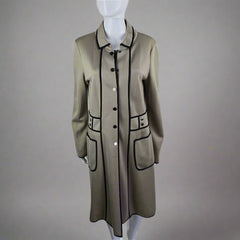 Emporio Armani Beige and Black Contrast-Trim Coat – IT 46