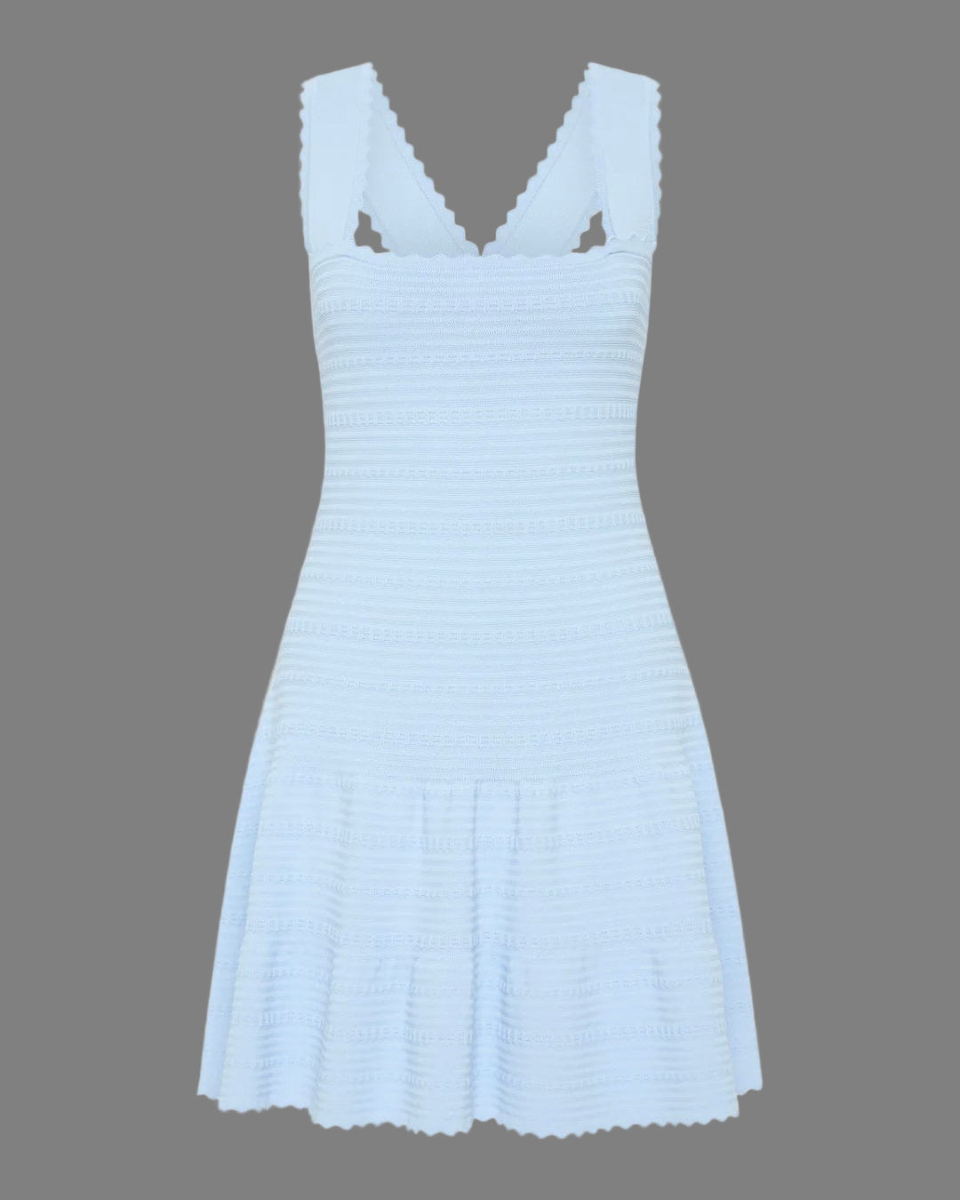 Light blue dress on a white background