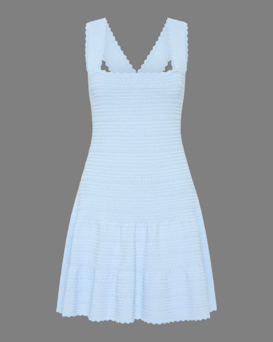 Light blue dress on a white background 1080