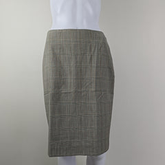 Gray checkered skirt on a white background