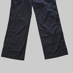 Pair of black pants on a light background
