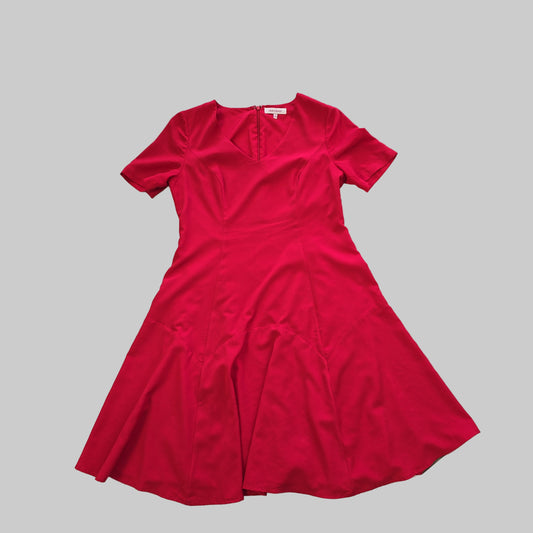 Red dress on a tiled floor 2736