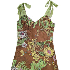 Floral-patterned dress on a light background