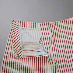 Glassons Classic White and Red Striped Bermuda Shorts - Size: AU 12