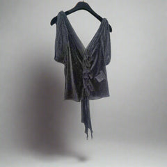 Christian Dior Silver Evening Top - Size: FR 38 (AU 10)