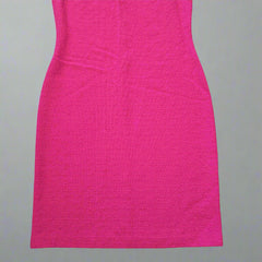 Pink dress on a tiled floor