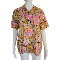 Floral-patterned shirt on a light background