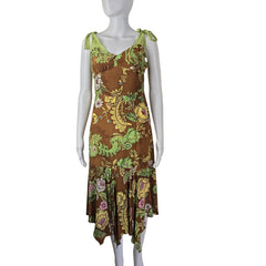 Floral-patterned dress on a light background