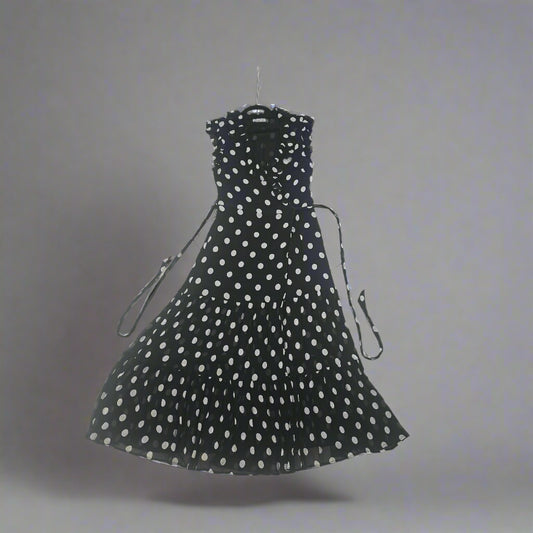 RIXO "Minni" Silk Polka Dot Dress - Size: M 1024
