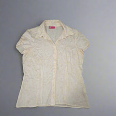 Table Eight Cream Silk Top