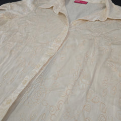 Table Eight Cream Silk Top