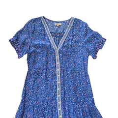 Blue floral dress on a light background