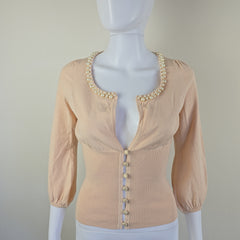 Alannah Hill Beige/Peach Cardigan - Size: AU 12