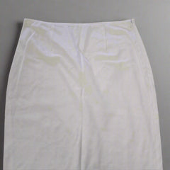 Charcoal White Linen Maxi Skirt - Size: AU12