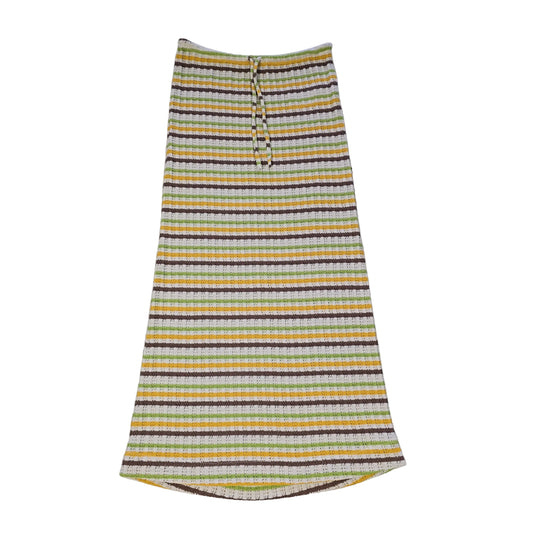 Striped maxi skirt on a light background 2736