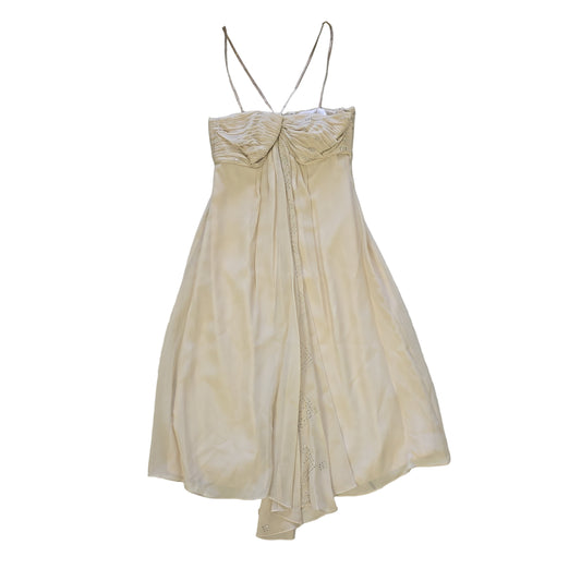 Beige dress on a light background 2736