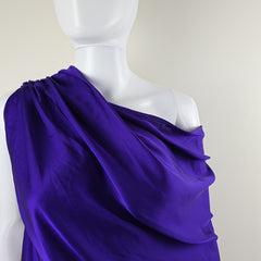 Scanlan & Theodore Violet Purple Silk Draped Top - Size: AU 8