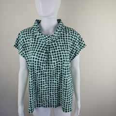Gerry Weber Green Printed Cowl Neck Top – Easy Elegance Meets Everyday Comfort