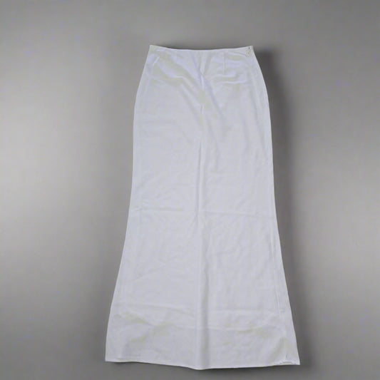 Charcoal White Linen Maxi Skirt - Size: AU12 1024