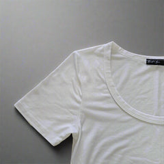 White tank top on a tiled floor