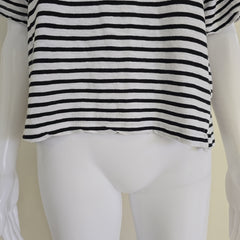 Black and white striped shirt on a light background
